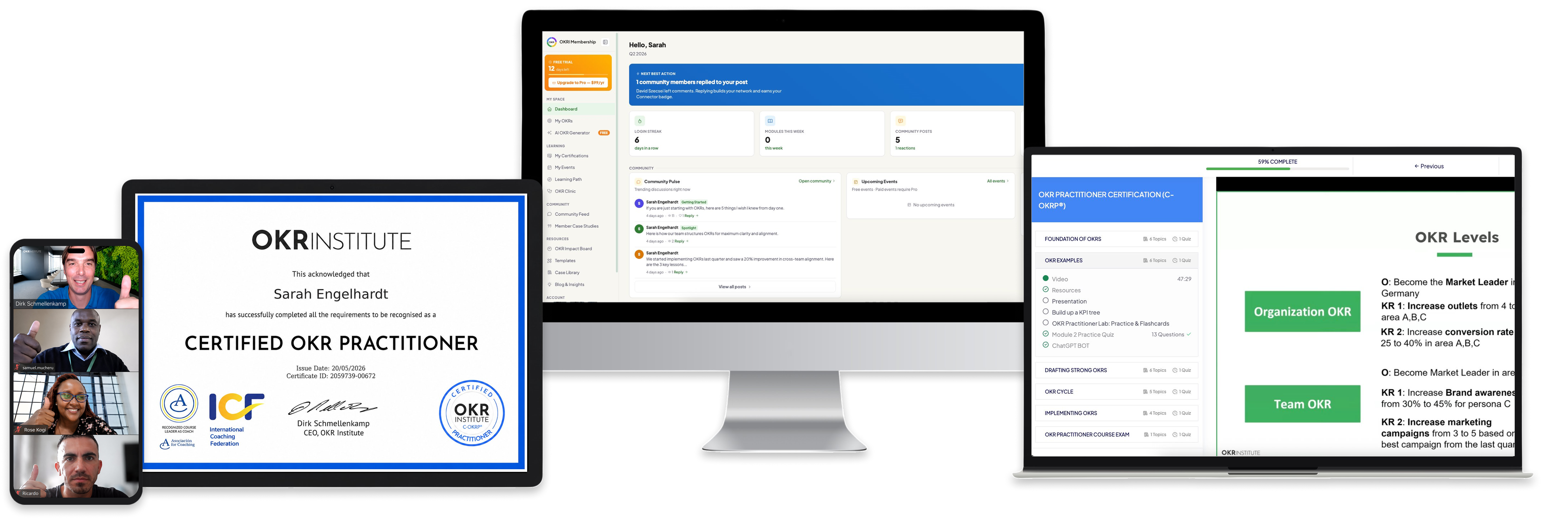 OKR learning across all devices